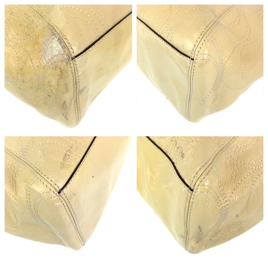 COACH Shoulder Bag F19197 enamel beige Signature