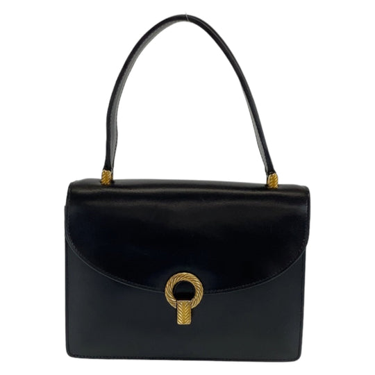 GUCCI Handbag leather Black GoldMetal Handbag Shoulder Bag Old Gucci accordion Women Used Authentic