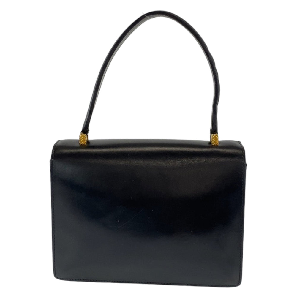 GUCCI Handbag leather Black GoldMetal Handbag Shoulder Bag Old Gucci accordion Women Used Authentic