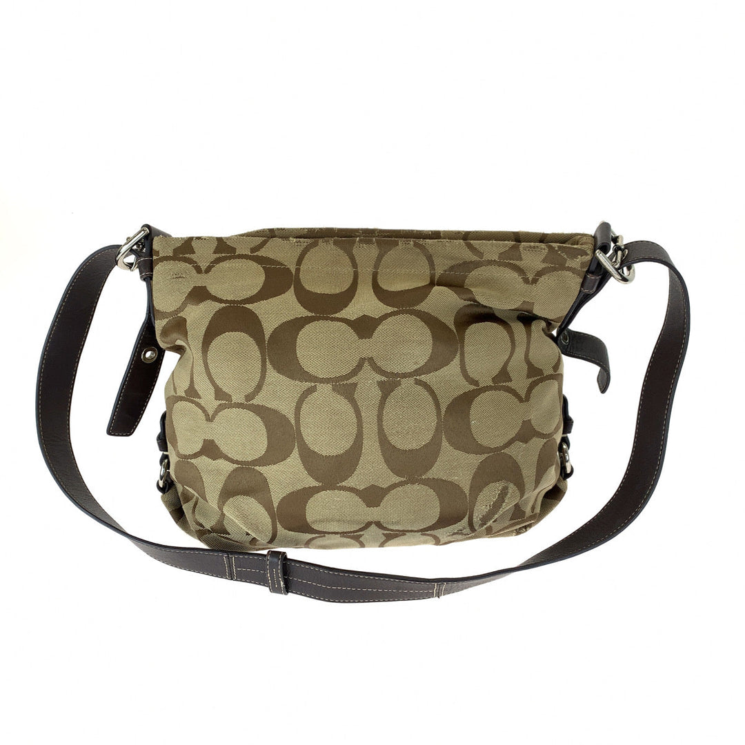 COACH Shoulder Bag F15067 canvas Brown Signature