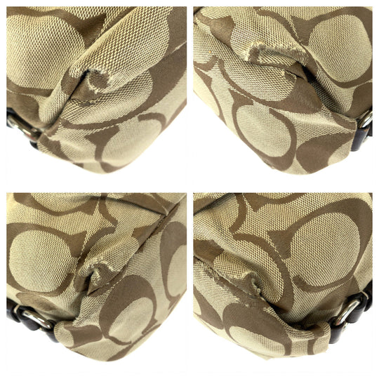 COACH Shoulder Bag F15067 canvas Brown Signature