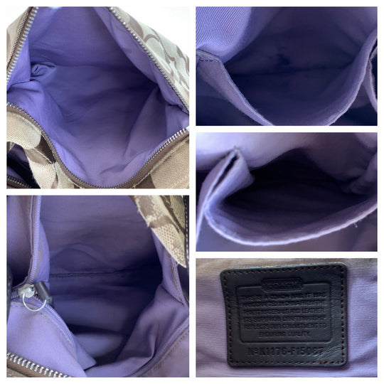 COACH Shoulder Bag F15067 canvas Brown Signature