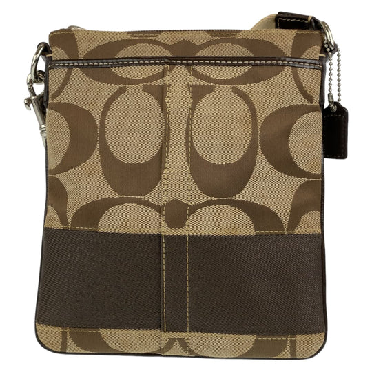 COACH Shoulder Bag canvas beige Signature