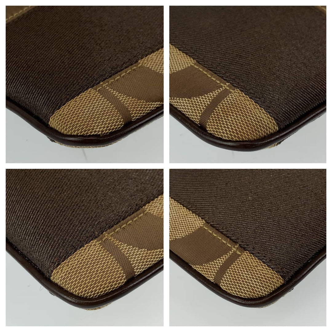 COACH Shoulder Bag canvas beige Signature