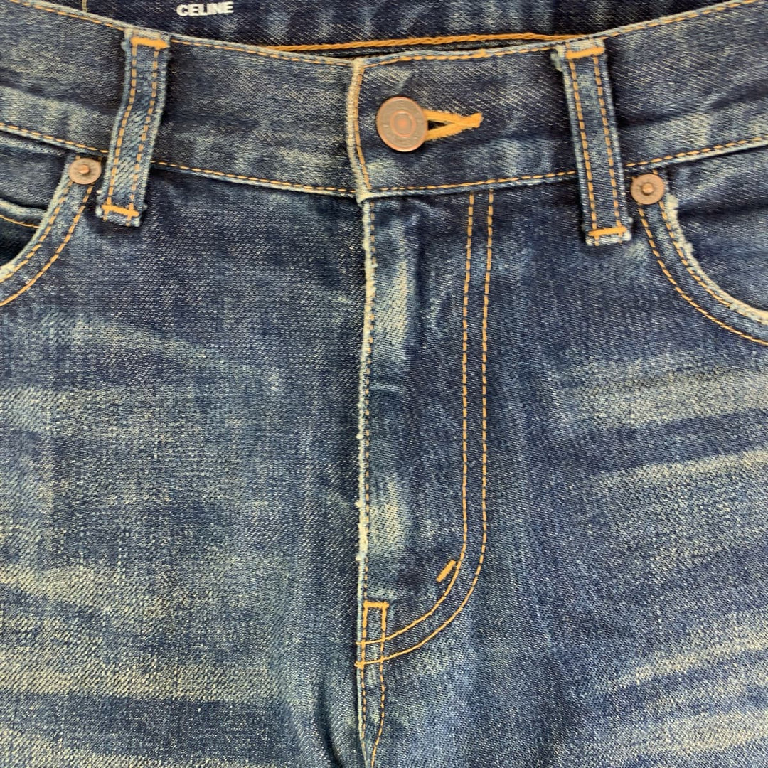 CELINE Denim pants M_SK_004 cotton Blue indigo Denim pants, long pants, jeans Edith Reman mens 29 Used Authentic
