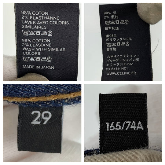 CELINE Denim pants M_SK_004 cotton Blue indigo Denim pants, long pants, jeans Edith Reman mens 29 Used Authentic