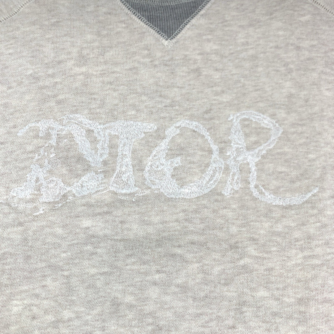 Dior sweat 143J684C0736 cotton gray gray white white Sweatshirt trainer Peter Doig logo embroidery mens XS Used Authentic