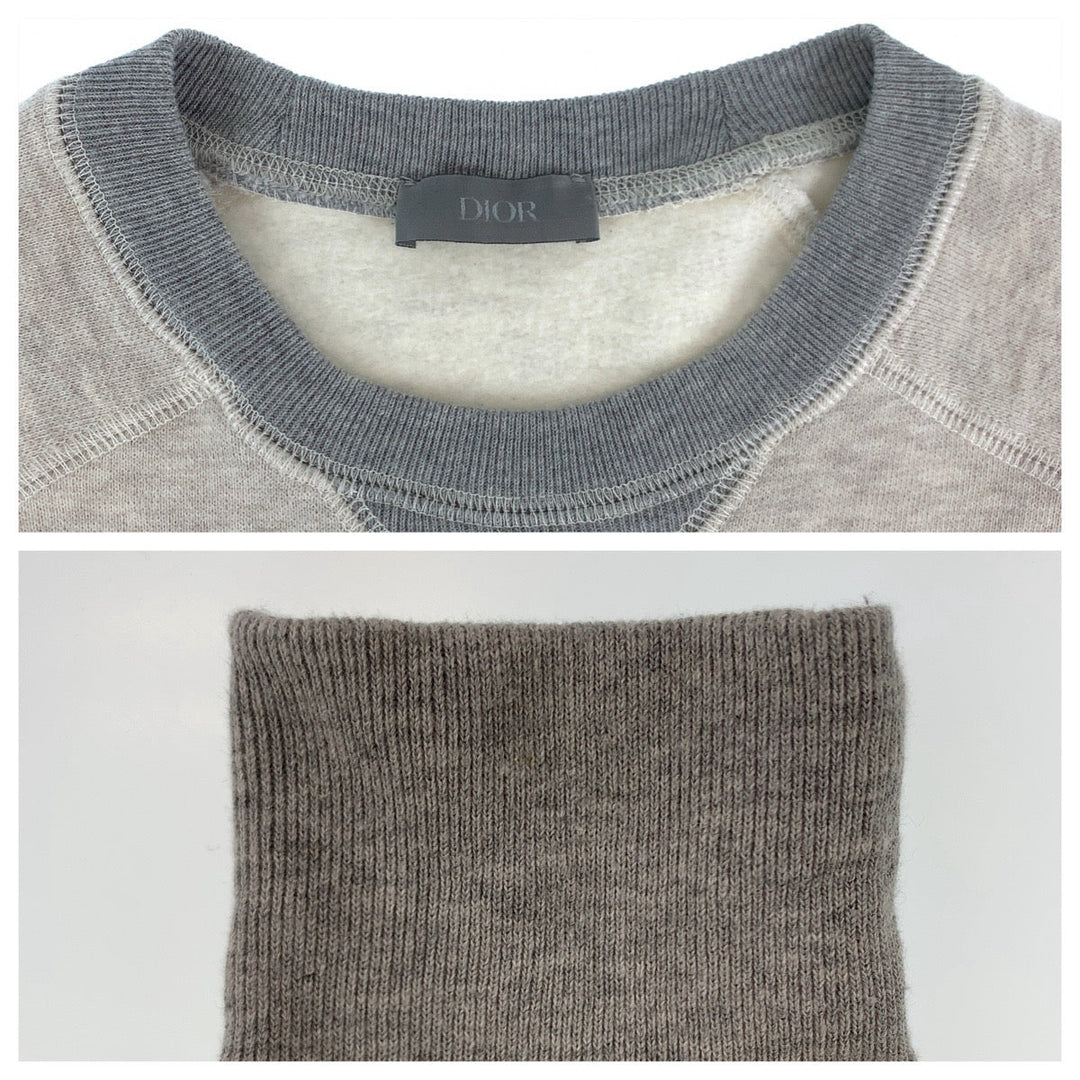 Dior sweat 143J684C0736 cotton gray gray white white Sweatshirt trainer Peter Doig logo embroidery mens XS Used Authentic