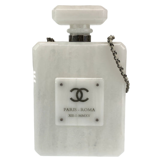 CHANEL Shoulder Bag plastic white Marble pattern 2016Paris-Roma N°5 Parfume Bottle Mini Bag