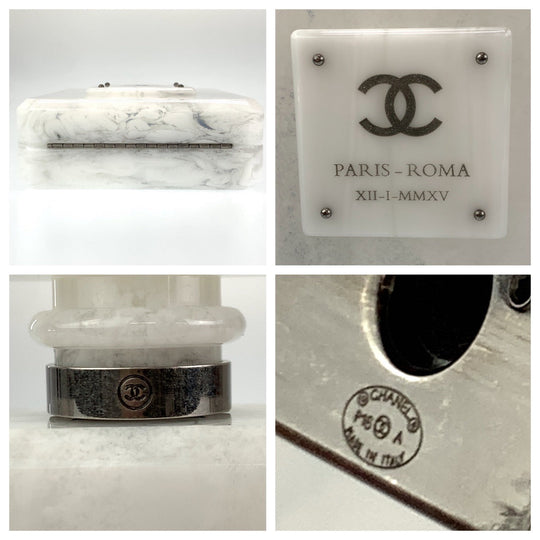 CHANEL Shoulder Bag plastic white Marble pattern 2016Paris-Roma N°5 Parfume Bottle Mini Bag