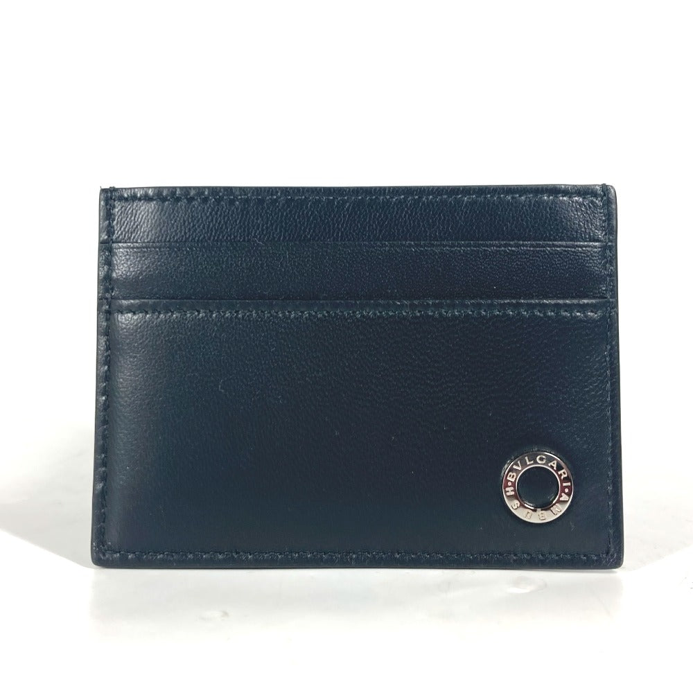 BVLGARI Card Case leather black AMBUSH collaboration AMBUSH logo mens Used Authentic