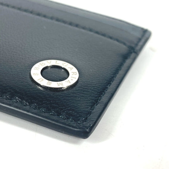 BVLGARI Card Case leather black AMBUSH collaboration AMBUSH logo mens Used Authentic
