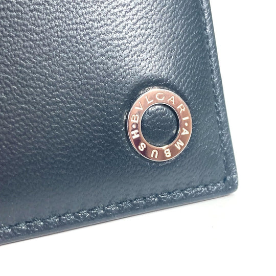 BVLGARI Card Case leather black AMBUSH collaboration AMBUSH logo mens Used Authentic