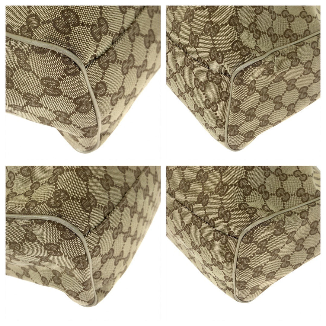 GUCCI Tote Bag 211944 GG canvas, leather Brown Tote Bag Shoulder Bag Handbag Sukey Women Used Authentic