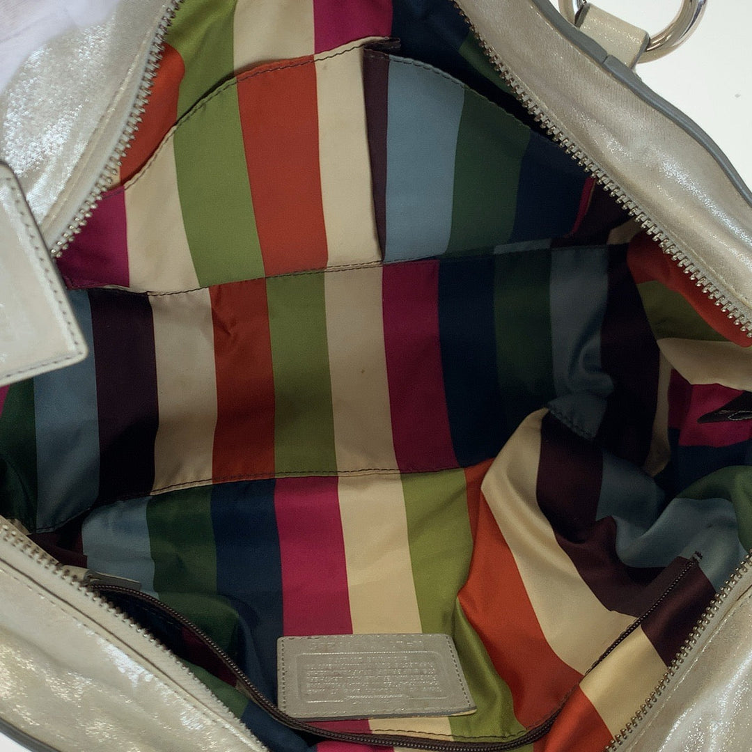 COACH Tote Bag 16285 leather white Poppy