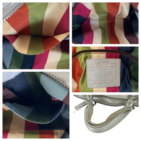 COACH Tote Bag 16285 leather white Poppy