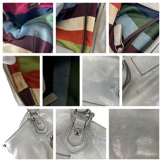 COACH Tote Bag 16285 leather white Poppy