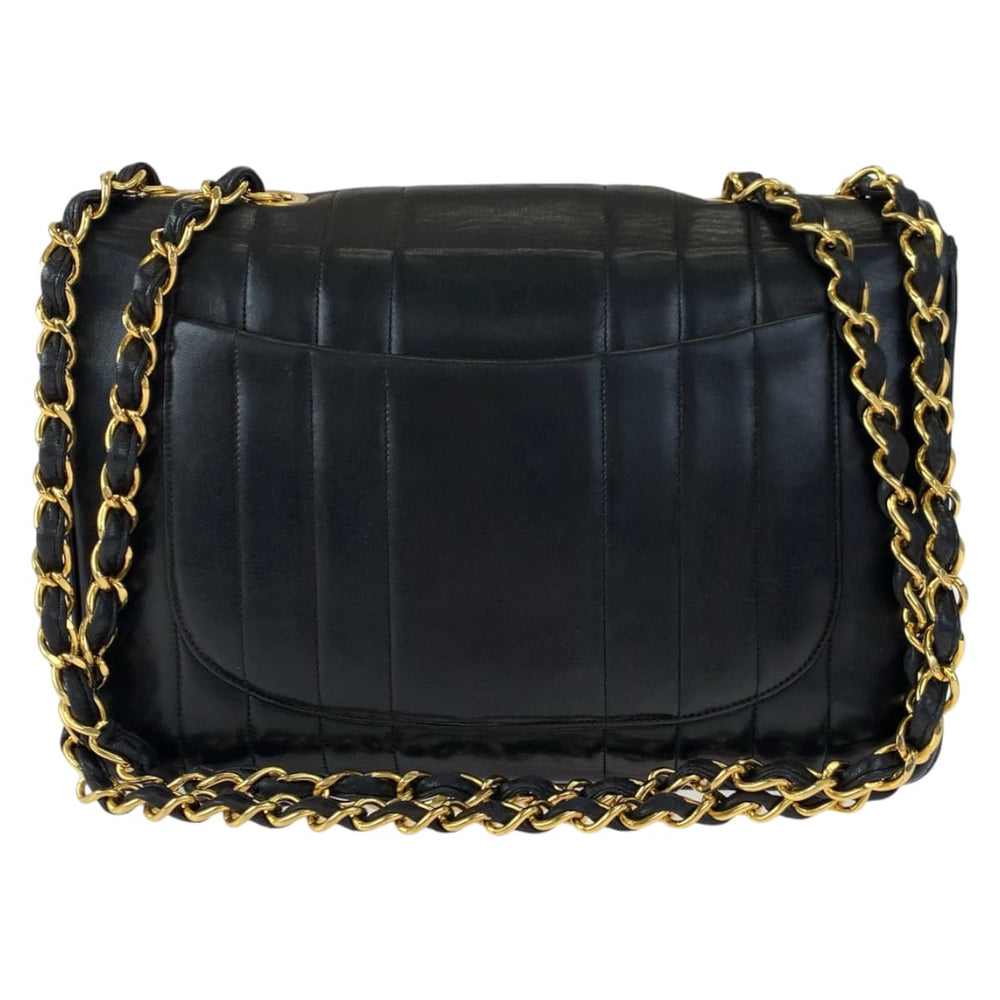 CHANEL Shoulder Bag lambskin Black GoldMetal Chain Shoulder Bag Mademoiselle Decamaterasse COCO Mark Turnlock Women Used Authentic