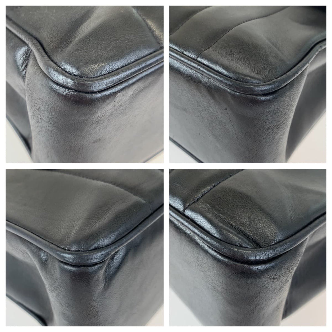 CHANEL Shoulder Bag lambskin Black GoldMetal Chain Shoulder Bag Mademoiselle Decamaterasse COCO Mark Turnlock Women Used Authentic