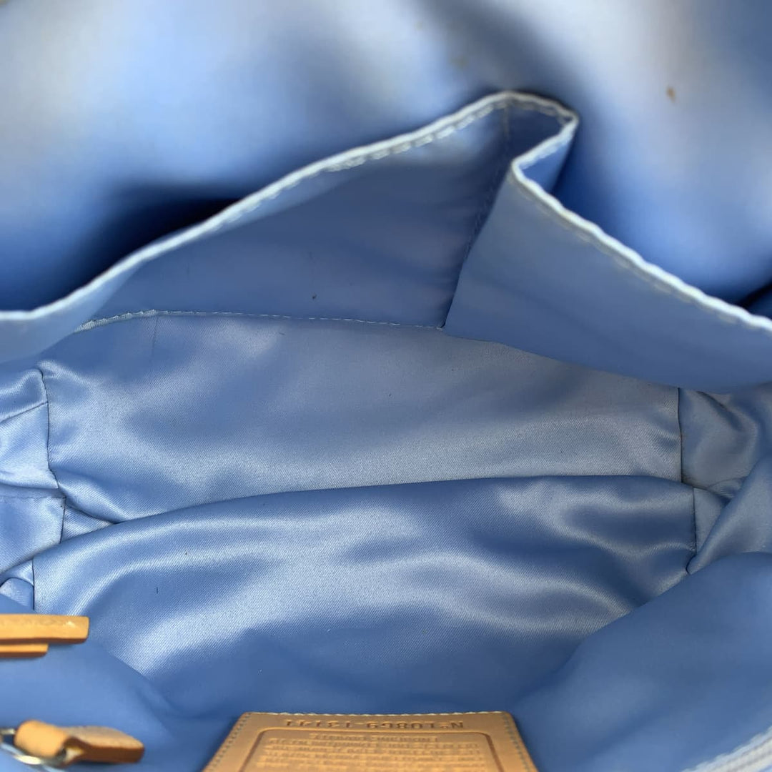 COACH Tote Bag 13141 Coated canvas blue Op art