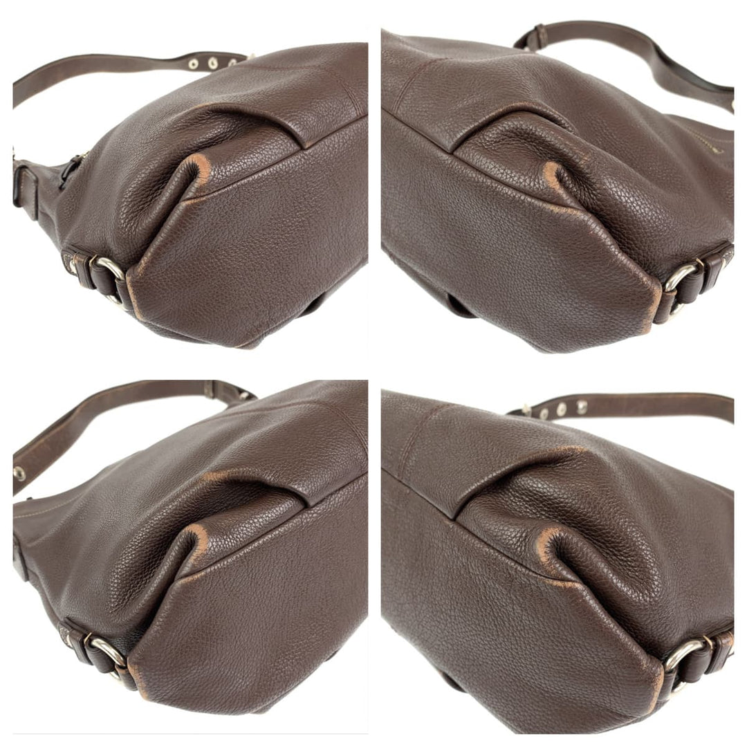 COACH Shoulder Bag F15064 leather Brown