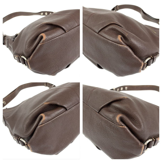 COACH Shoulder Bag F15064 leather Brown