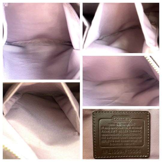 COACH Shoulder Bag F15064 leather Brown