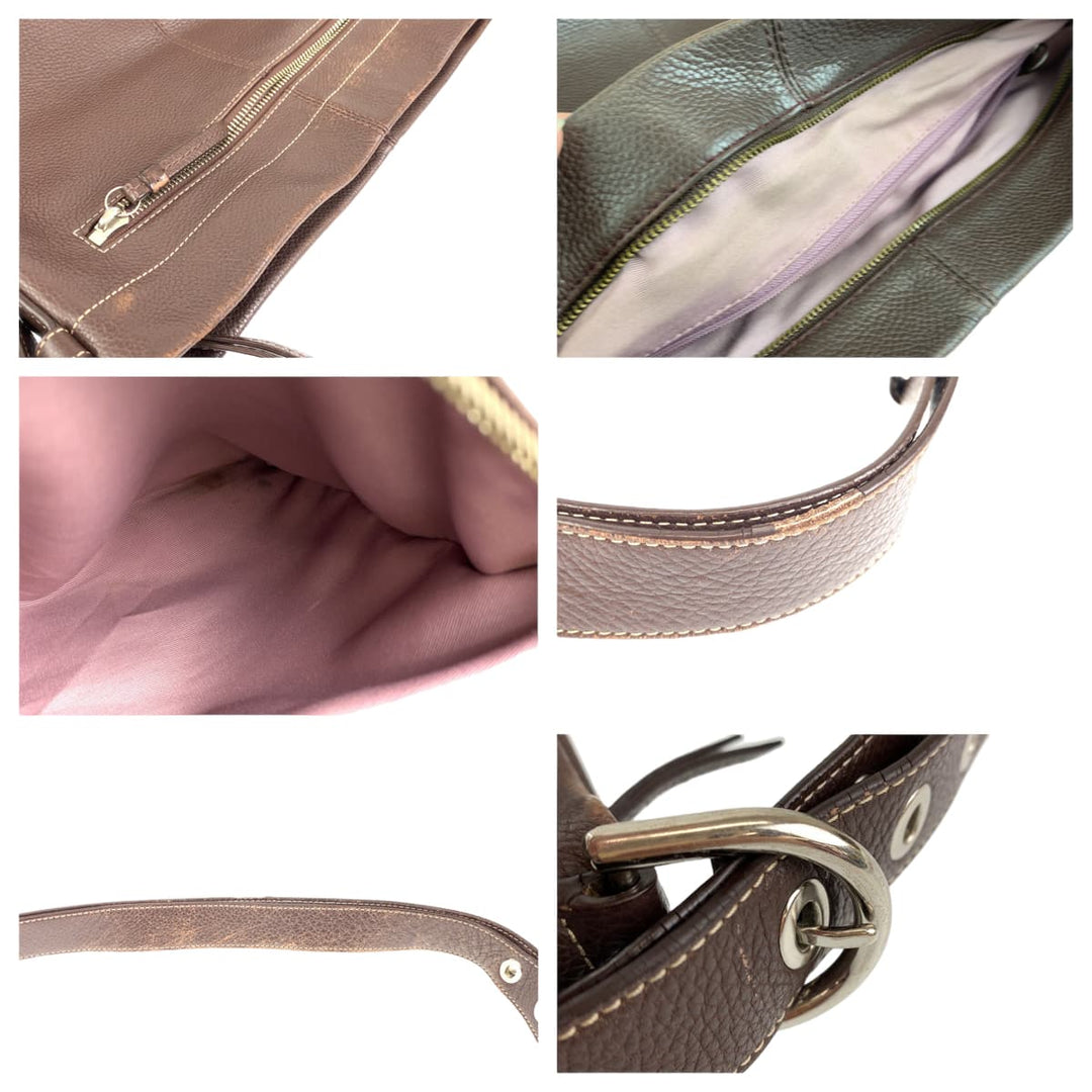 COACH Shoulder Bag F15064 leather Brown