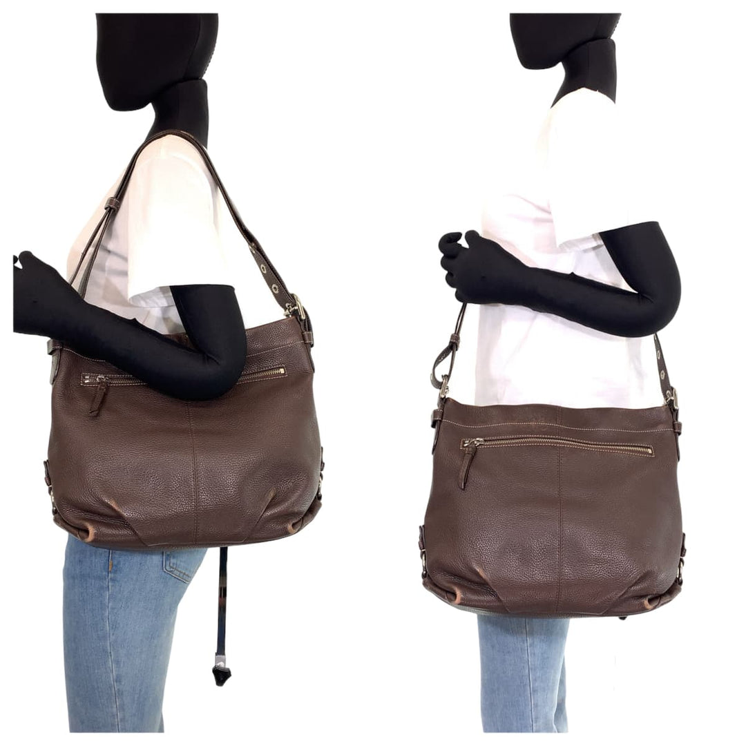 COACH Shoulder Bag F15064 leather Brown