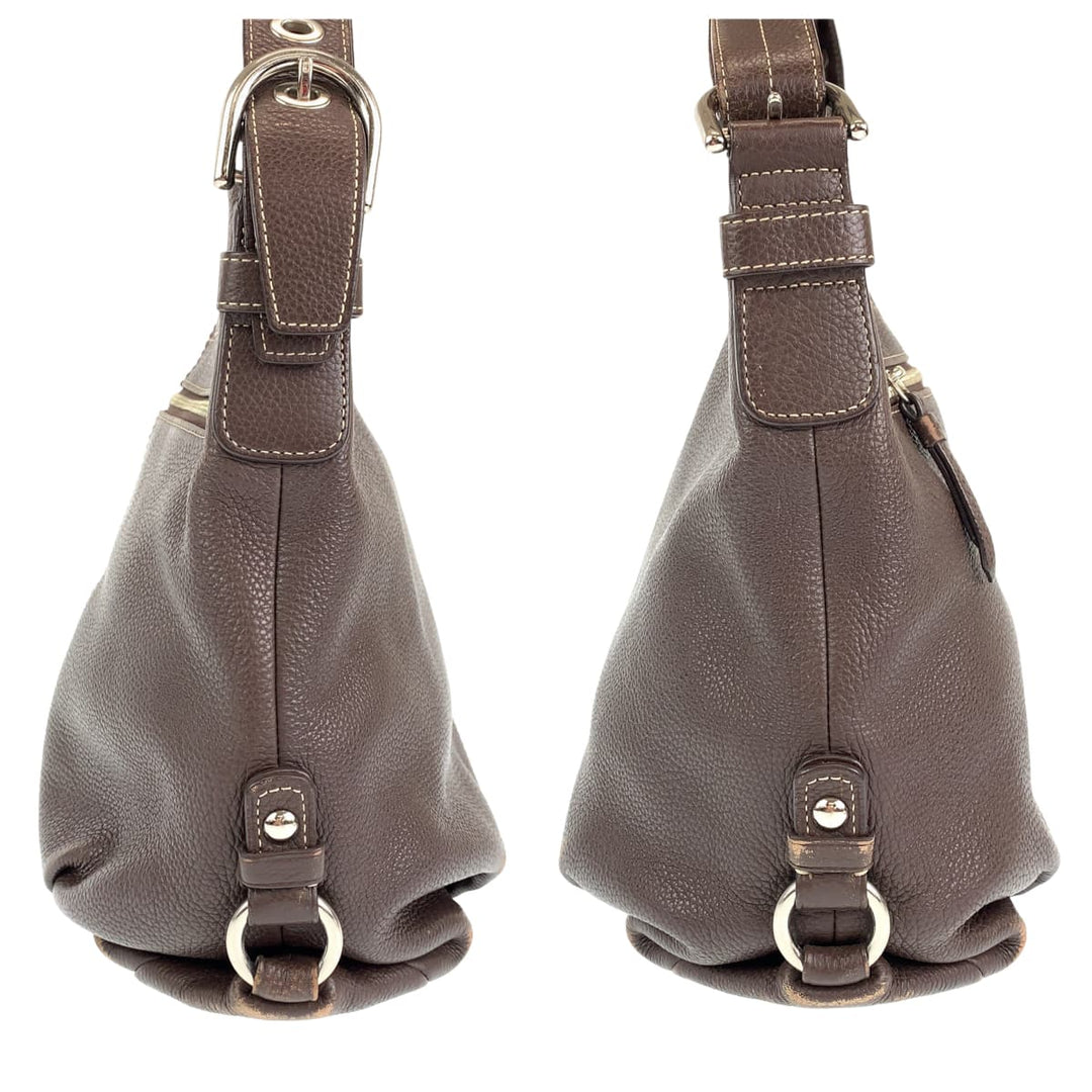 COACH Shoulder Bag F15064 leather Brown