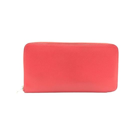 HERMES Long Wallet Purse Epsom Bougainvillea SilverMetal Long Wallet Purse Zip Around Azap Long Silk Inn Women Used Authentic