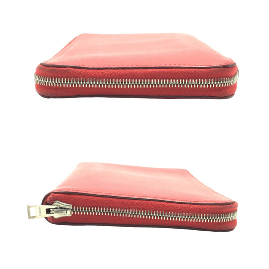 HERMES Long Wallet Purse Epsom Bougainvillea SilverMetal Long Wallet Purse Zip Around Azap Long Silk Inn Women Used Authentic