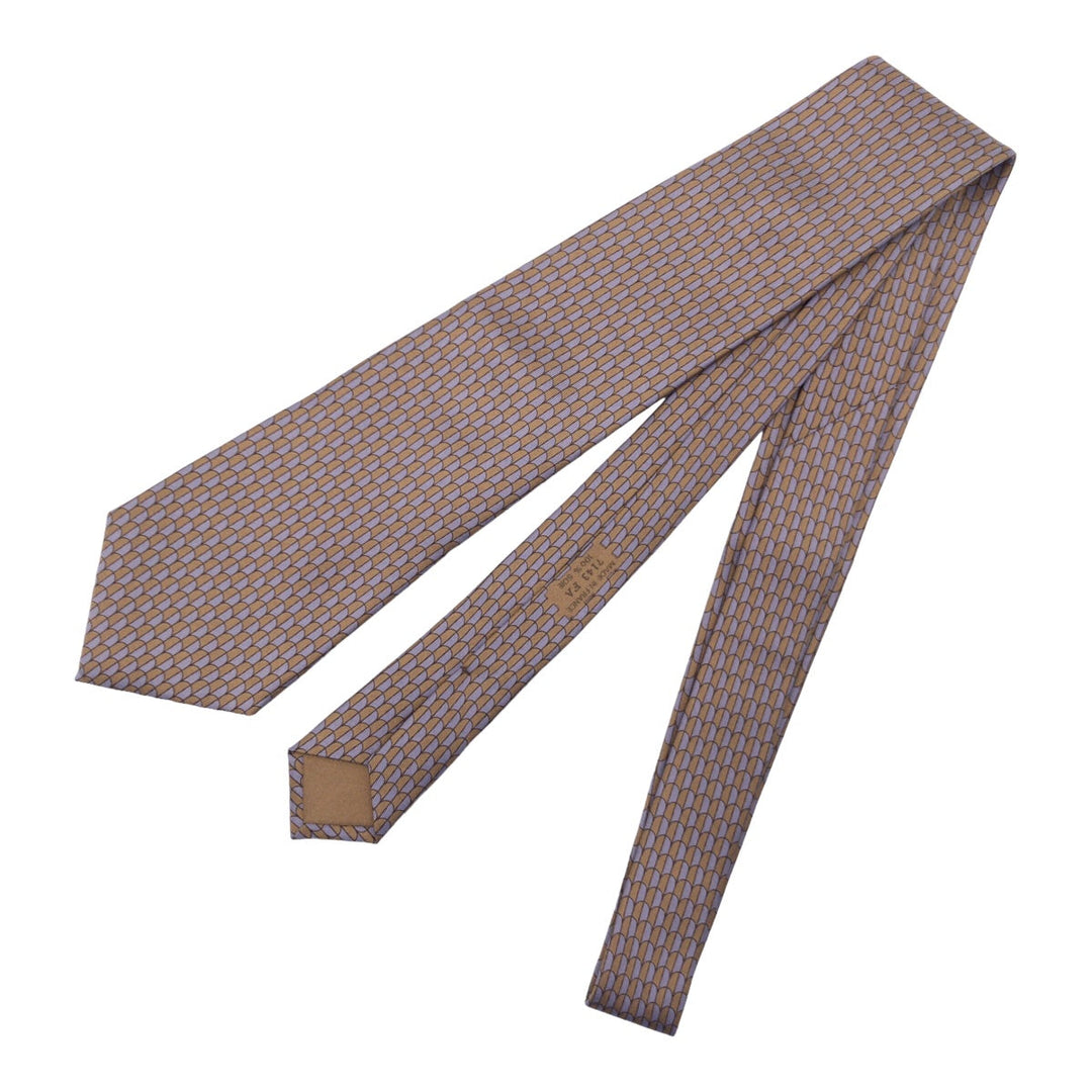 HERMES tie 7143 FA silk purple By color Overall handle