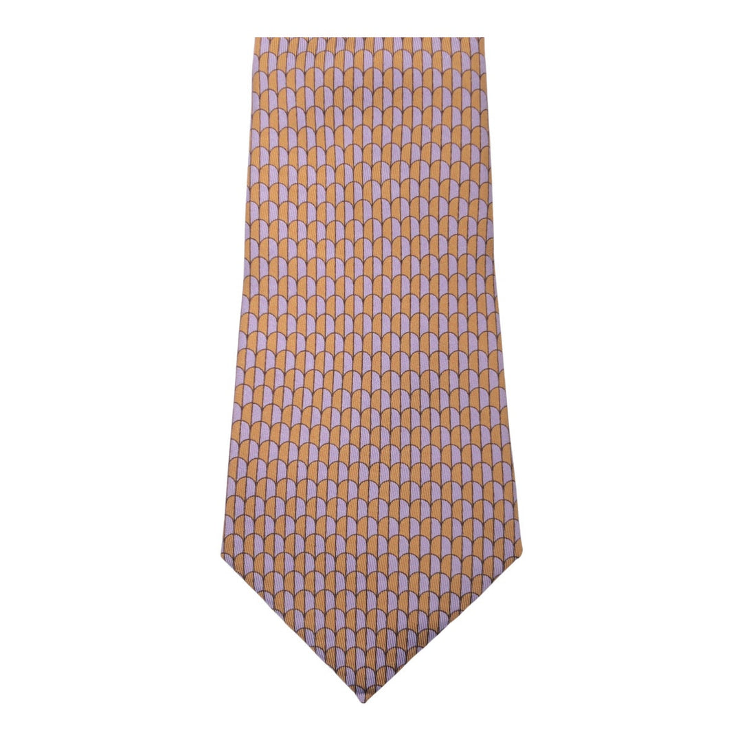 HERMES tie 7143 FA silk purple By color Overall handle
