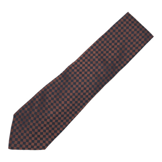 FENDI tie silk Dark Brown Brown Bicolor Pecan Pattern