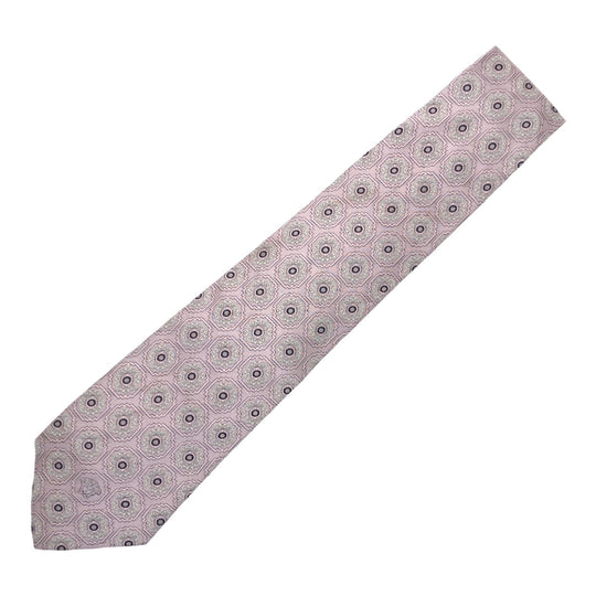 VERSACE tie silk Pink Silver MedusaPattern