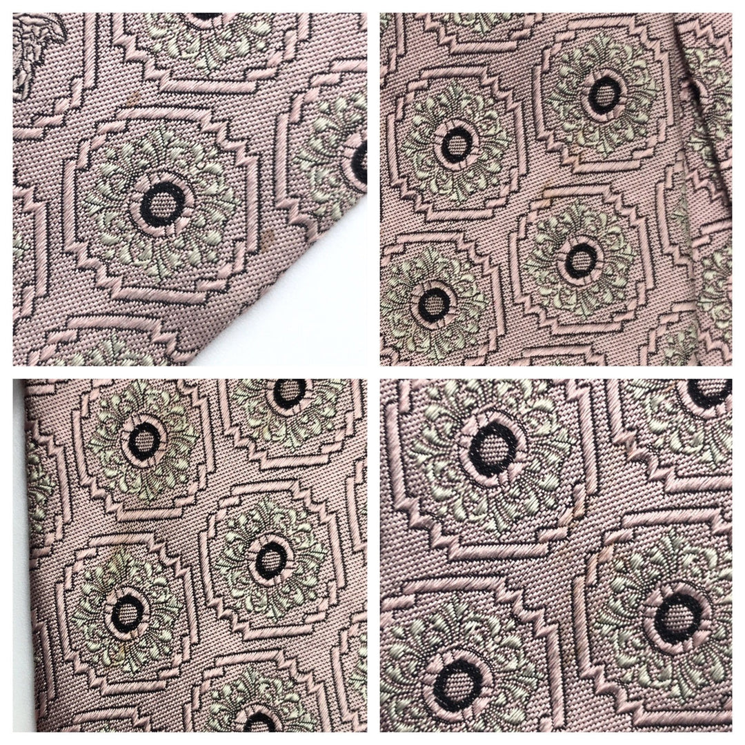 VERSACE tie silk Pink Silver MedusaPattern