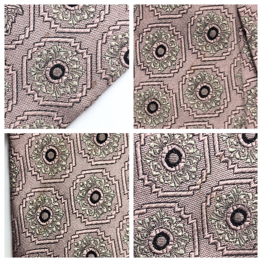 VERSACE tie silk Pink Silver MedusaPattern