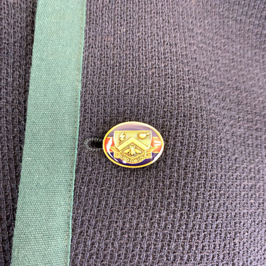 GUCCI tailored jacket 502525 wool Navy green red tailored jacket logo emblem button mens 48 Used Authentic