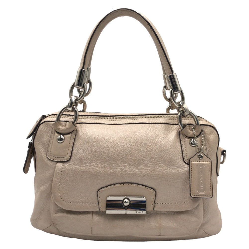 COACH Shoulder Bag F22304 leather beige Christine