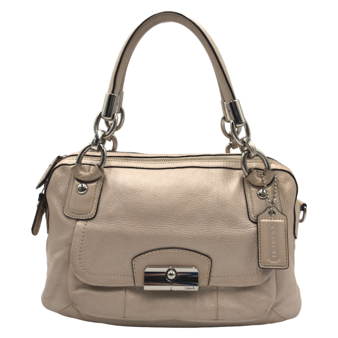 COACH Shoulder Bag F22304 leather beige Christine