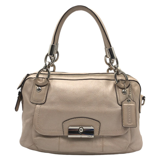 COACH Shoulder Bag F22304 leather beige Christine