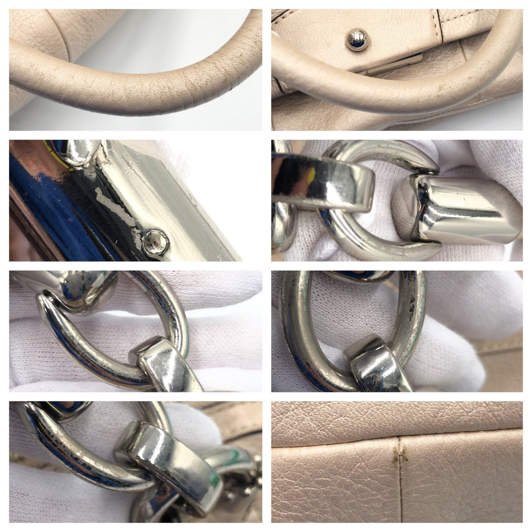 COACH Shoulder Bag F22304 leather beige Christine