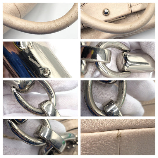 COACH Shoulder Bag F22304 leather beige Christine