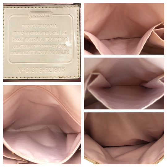 COACH Shoulder Bag F21905 canvas beige Signature