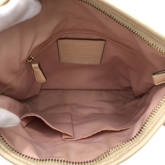 COACH Shoulder Bag F21905 canvas beige Signature