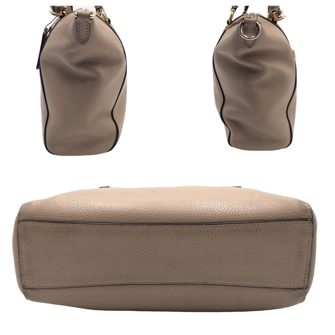 COACH Handbag 79997 leather beige