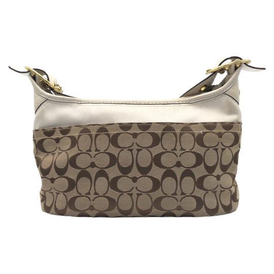 COACH Shoulder Bag F11444 canvas Brown Signature