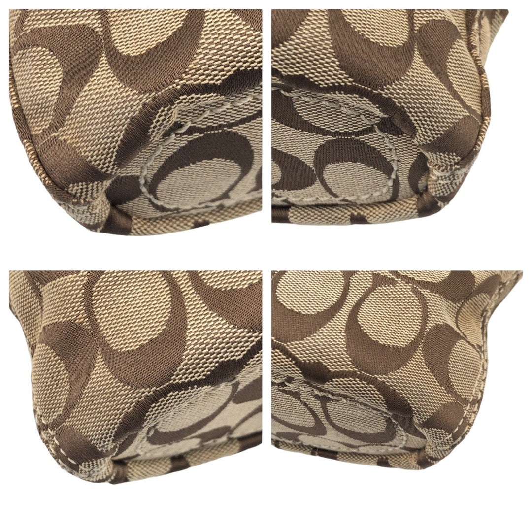 COACH Shoulder Bag F11444 canvas Brown Signature