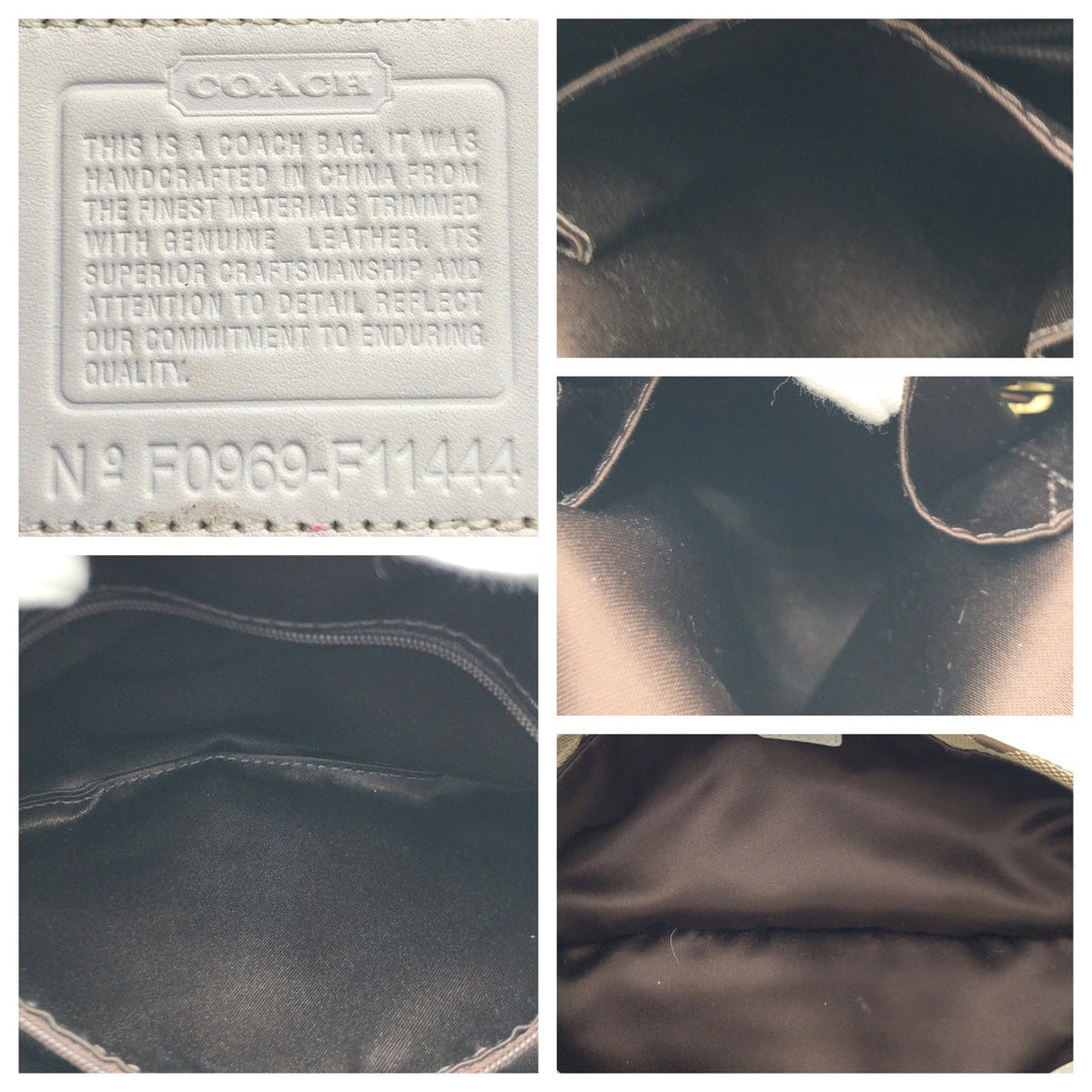 COACH Shoulder Bag F11444 canvas Brown Signature